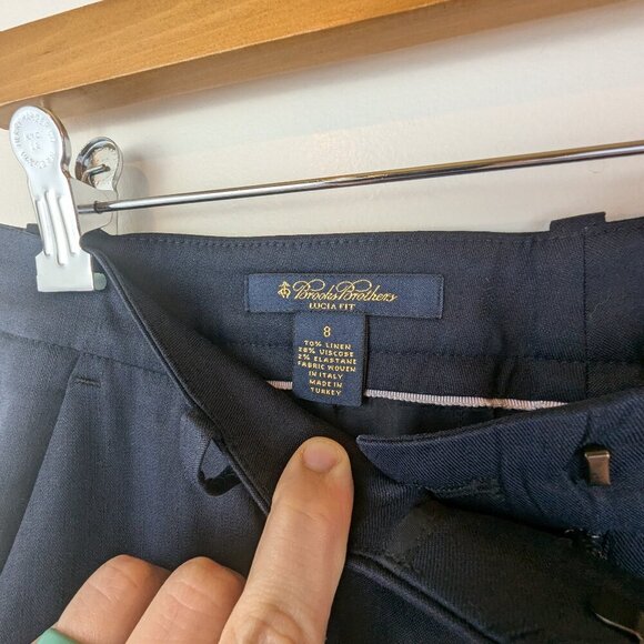 Brooks Brothers Lucia Fit Linen Blend Women's Slacks, Sz 8 - Picture 3 of 6